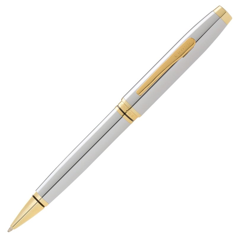 CROSS Coventry Ballpoint Pen M Line Width Chrome Gold Gift Boxed - Image 1